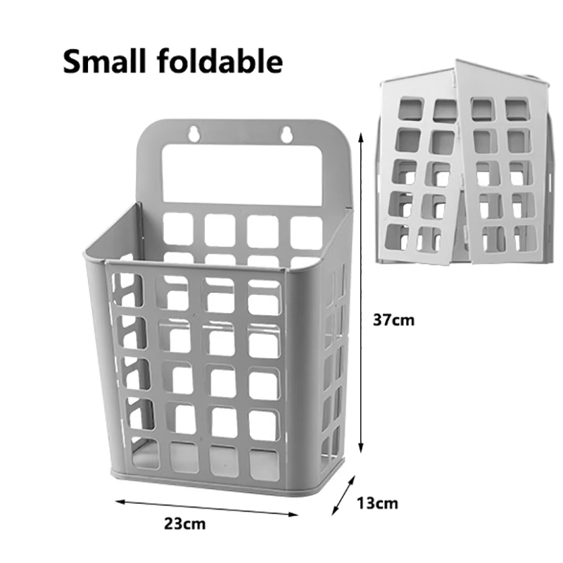 New Multifunctional Sucker Hanging Hamper Dirty Clothes Storage Basket Hollow Plastic Storage Basket Large Dirty Laundry Basket