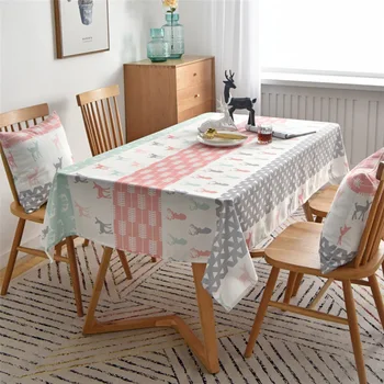 

Coffee Table Colorful Nordic Elk Patterns Rectangular Tablecloth TV Cabinet For Living Room Home Decoration ZB-HM324#30