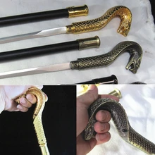 Snake head cane sword stainless steel climbing non-slip multifunction crutches are not edged