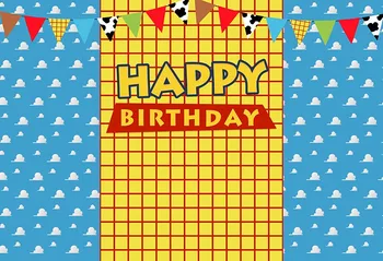 

Baby Children Happy Birthday Backdrops Newest Photo Background Cloth Flag Banner Hang Decoration Vinyl Photography Backgrounds