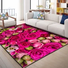 Романтическая роза Современный стильный коврик пола самоклеющиеся обои 3D украшение пола рисунок