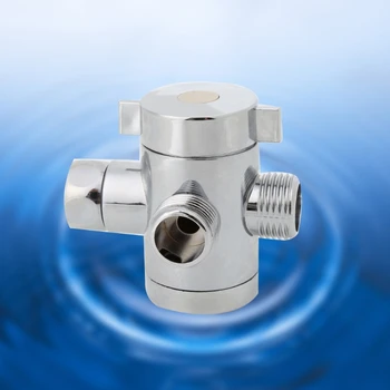 

G1/2\" Three Head Function Switch Adapter Control Valve 3 Way Tee Connector Diverter Valve