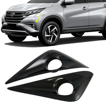 

Front Foglight Fog Light Lamp Cover Trim For Toyota Rush 2019 2020 ABS Carbon Fiber Car Exterior Accessories Sticker Styling