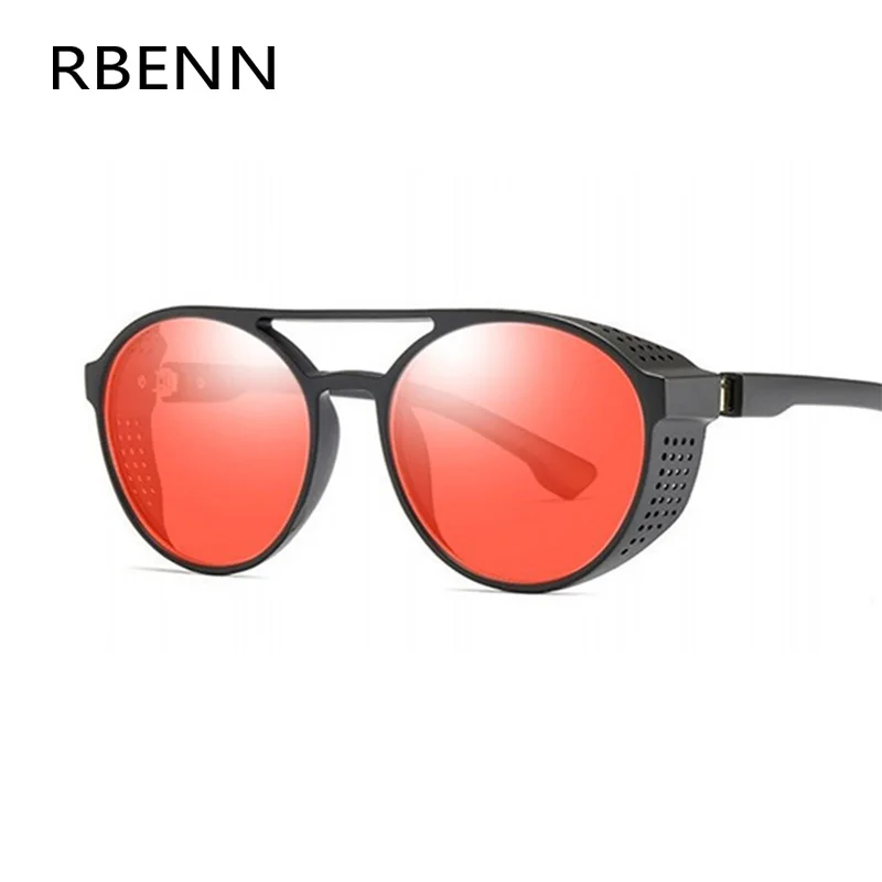 RBENN солнцезащитные очки в стиле стимпанк для мужчин и женщин ретро с круглыми