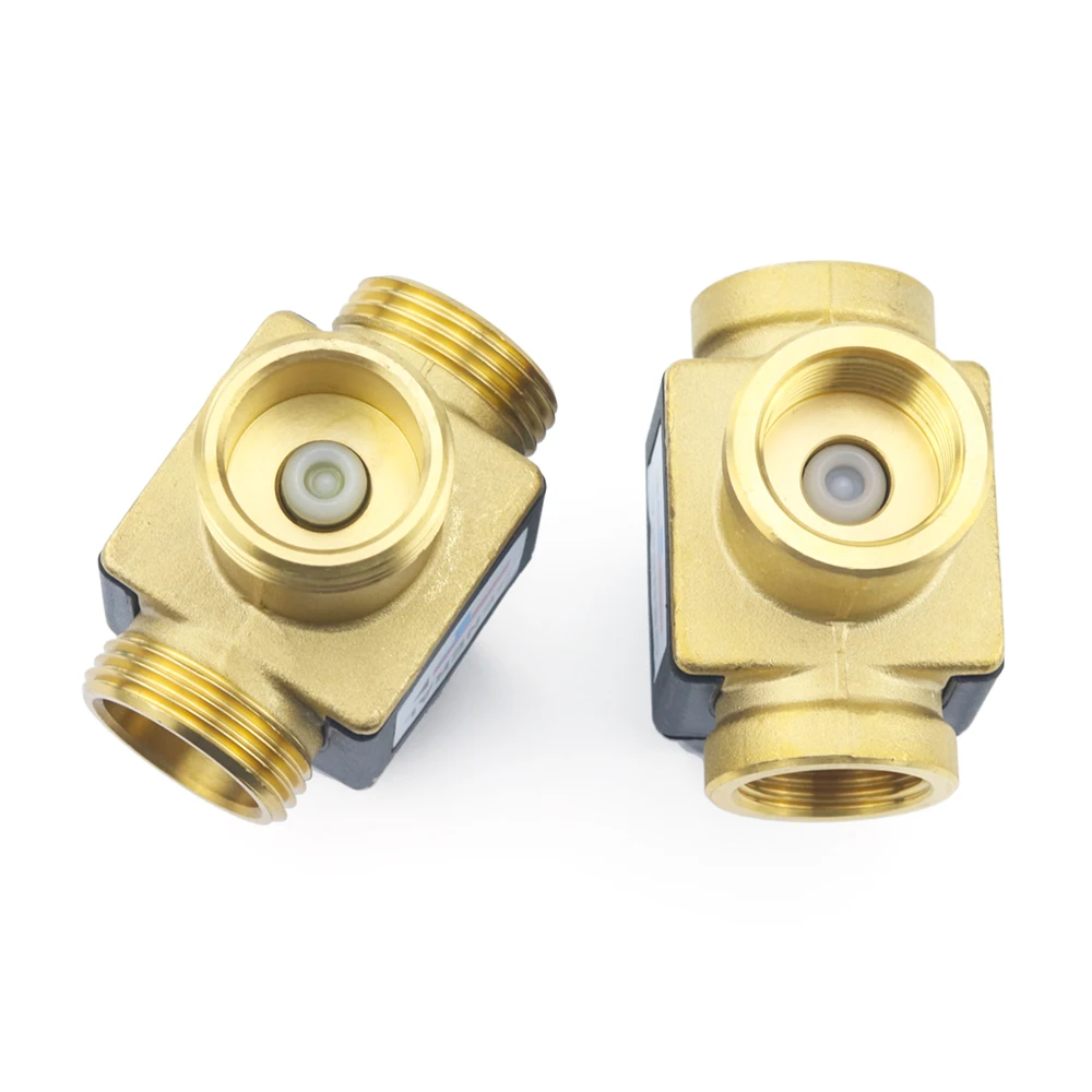 3/4" 1" Female/Male Thread Brass Thermostatic Mixer Valve DN20/25 3-Way Thermostat For Solar Water Heater Bathroom Accessory