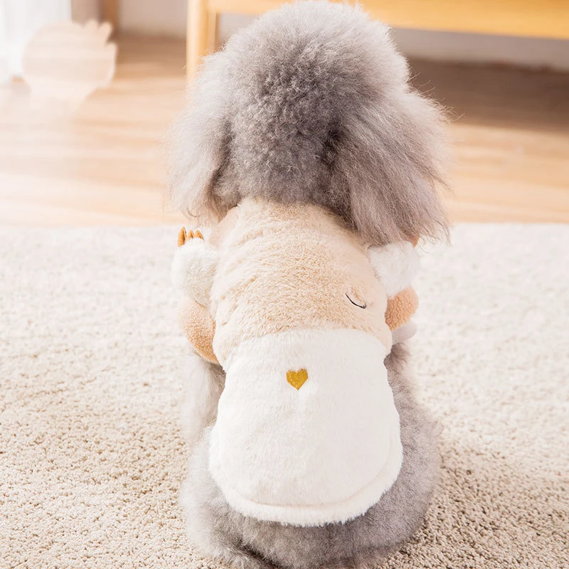 

Halloween Funny Two-legged Pet Christmas Reindeer Clothes for Small Dog Autumn and Winter Two Feet Pet Clothing French Bulldog
