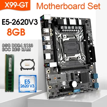 شراءX99 GT اللوحة مجموعة ، E5 2620V3 LGA2011-3 وحدة المعالجة المركزية 1 قطعة * 8 جيجابايت = 8 جرام 2133 ميجا هرتز DDR4 ECC REG الذاكرة ، M.2 WIFI ، NVME M.2 فتحة