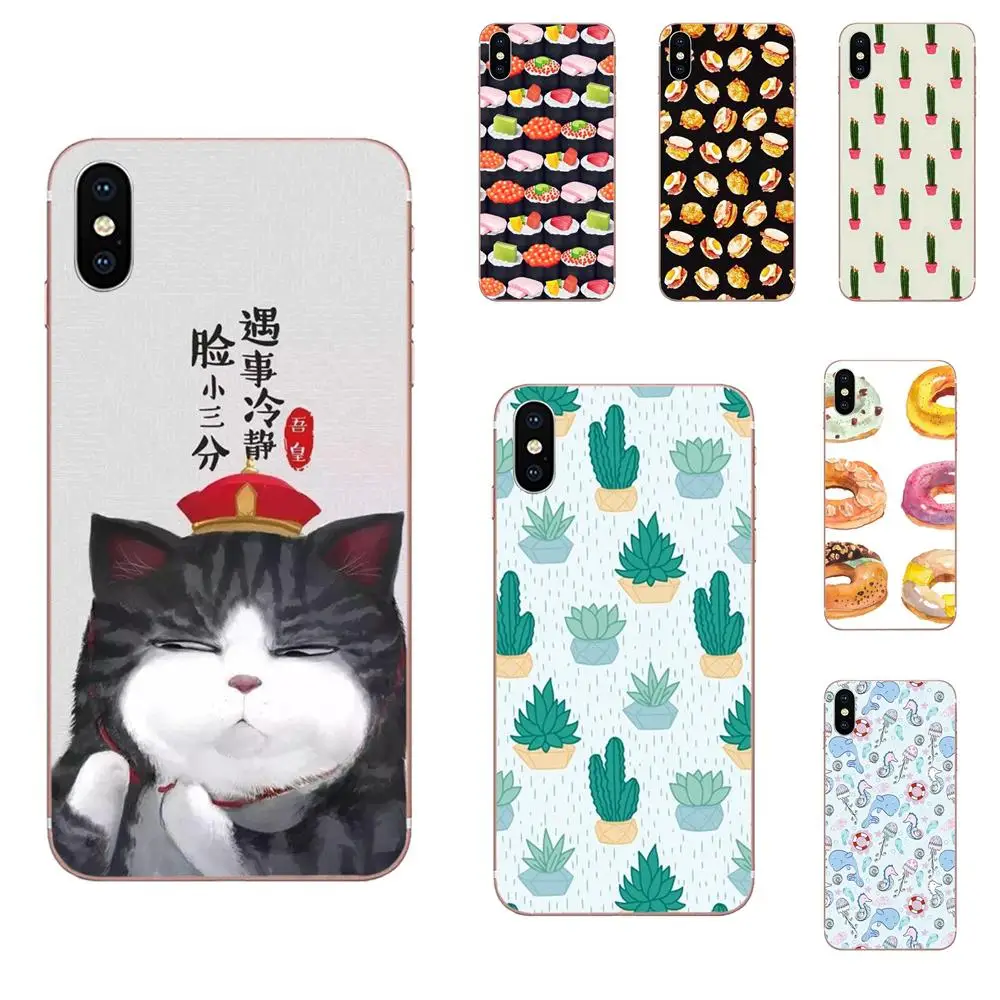 Еда кактус печати рисунка TPU Защитный чехол для Galaxy J1 J2 J3 J330 J4 J5 J6 J7 J730 J8 2015 2016 2017 2018