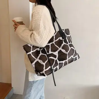 

Large Leopard Pattern Women Handbags Pu Leather Shoulder Bags New Designer Female Office Work Big Bags Ladies Casual Tote Bags