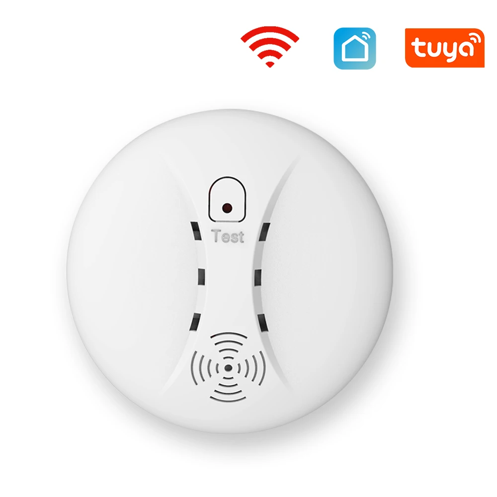 emergency strobe lights ZONAN S11 Home Smart Security Protection Tuya WiFi Smoke Detector Fire Alarm APP Message Push Smokehouse Automation Alarm System alarm button for elderly Alarms & Sensors