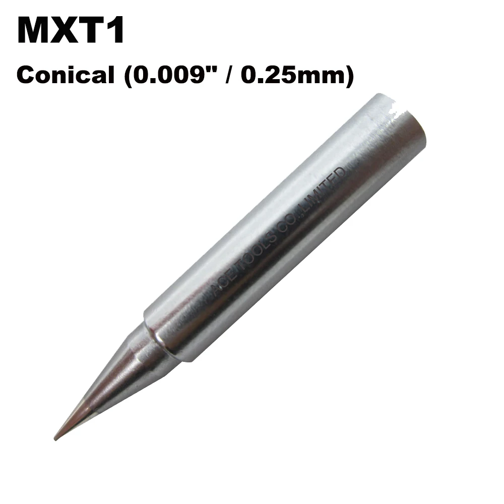 10 Pezzi Mxt1 Punte Di Saldatura Coniche 0.25Mm Di Ricambio Adatte Per Weller Wsd71 Wsdt1 Wp70 Station Iron
