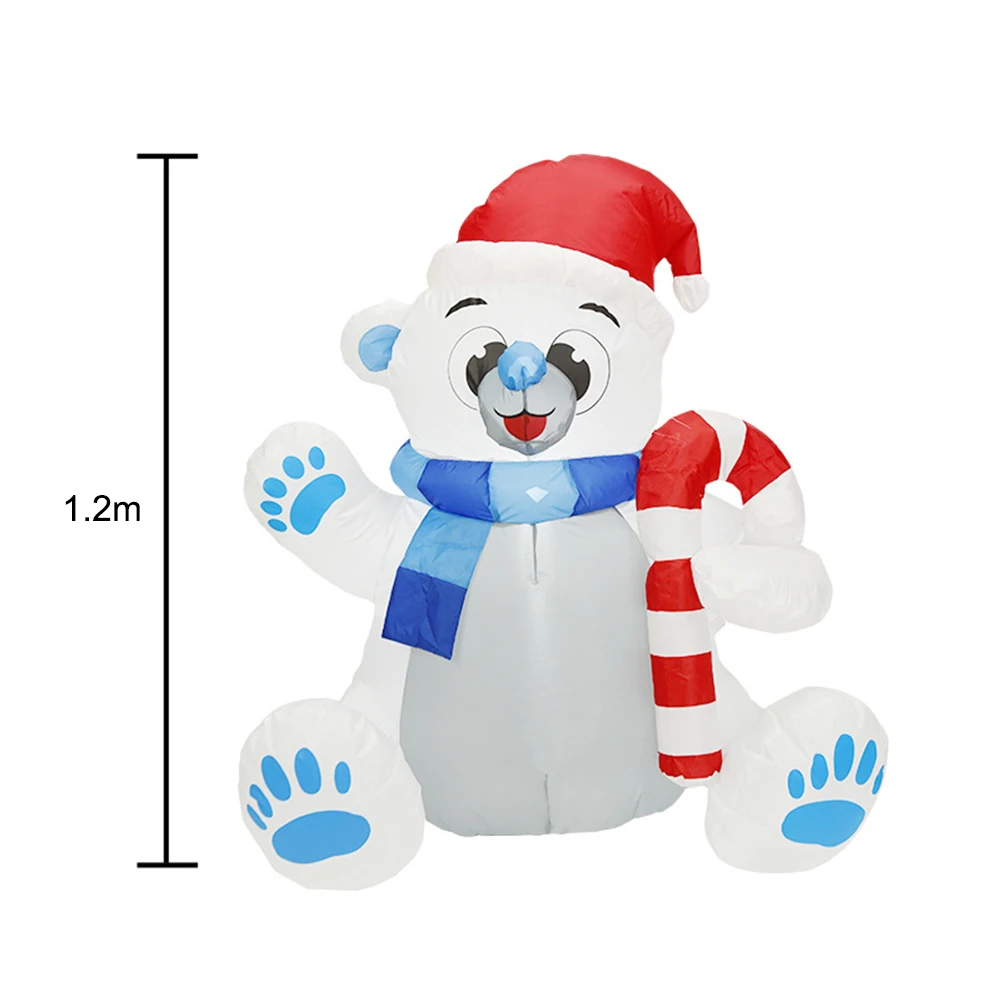 Надувной медведь для женщин и мужчин с вилкой для ЕС/США/Австралии/Великобритании, светодиодный Рождественский белый медведь, игрушка-талисман, куклы, вечерние игрушки для карнавала