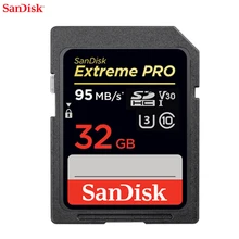 Aliexpress - SanDisk Memory Card Extreme Pro SDHC/SDXC SD Card 95MB/s up to 170M/S 128GB Class10 C10 U3 V30 UHS-I 4K For Camera SDXXG