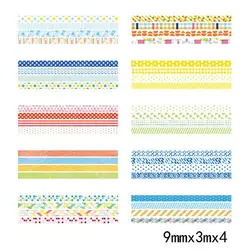 4 шт./кор. простой цвет квадратной сетки васи ленты DIY украшения Скрапбукинг планировщик маскировки клейкая наклейка полоса подарочная