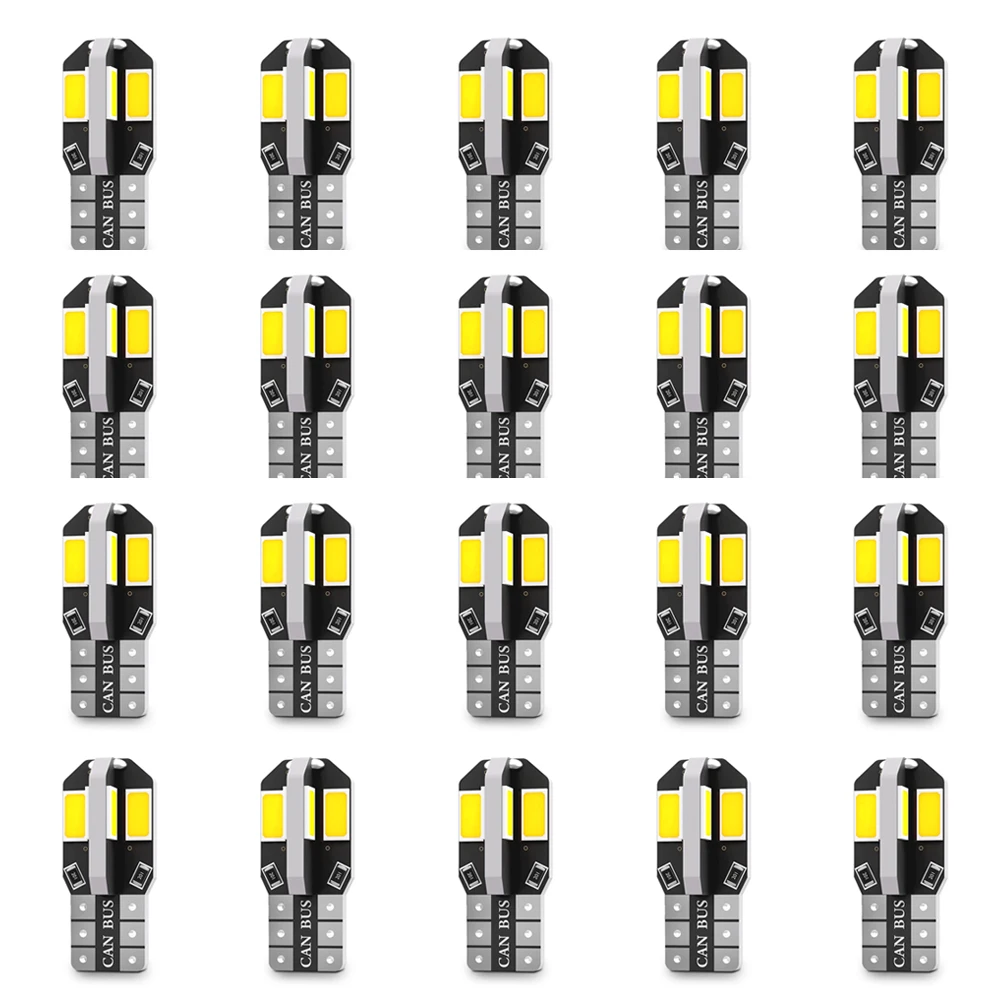 20x Canbus высокой яркости Оригинал 5630 8SMD T10 W5W 194 168 купольная лампа лицензии
