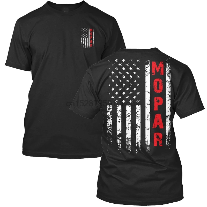 Мужская хлопковая Повседневная футболка Mopar с флагом США Размеры S 3Xl | одежда