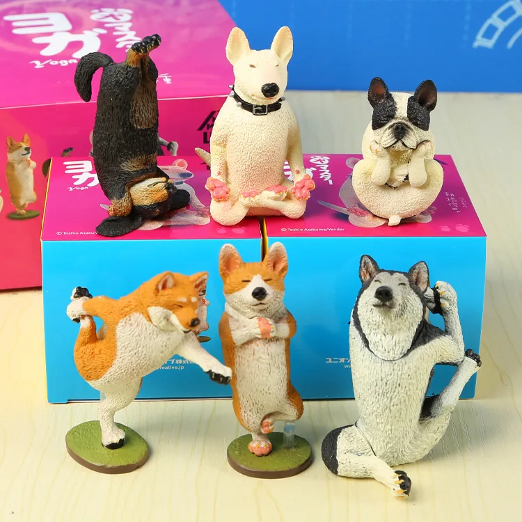 

Towards Wei Handsome Dog Dance Yoga Master Husky Shiba Inu Corgi Dog Model Car Mounted Decoration Toy