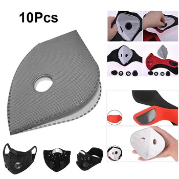 

10Pcs Activated Carbon Filters 5 Layers Filtration Exhaust Gas Pollen Allergy Mask Replacement Filter