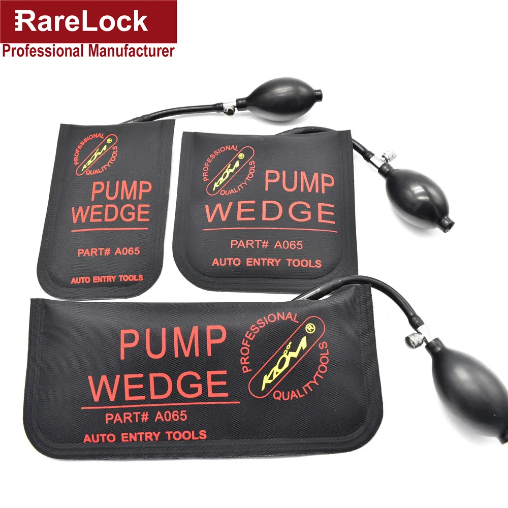 Rarelock 3 шт. Профессиональный резиновый НАСОС КЛИН Подушка безопасности Универсальный Воздушный Клин слесарные инструменты автомобильный открывашка для дверного замка набор MMS326 ee