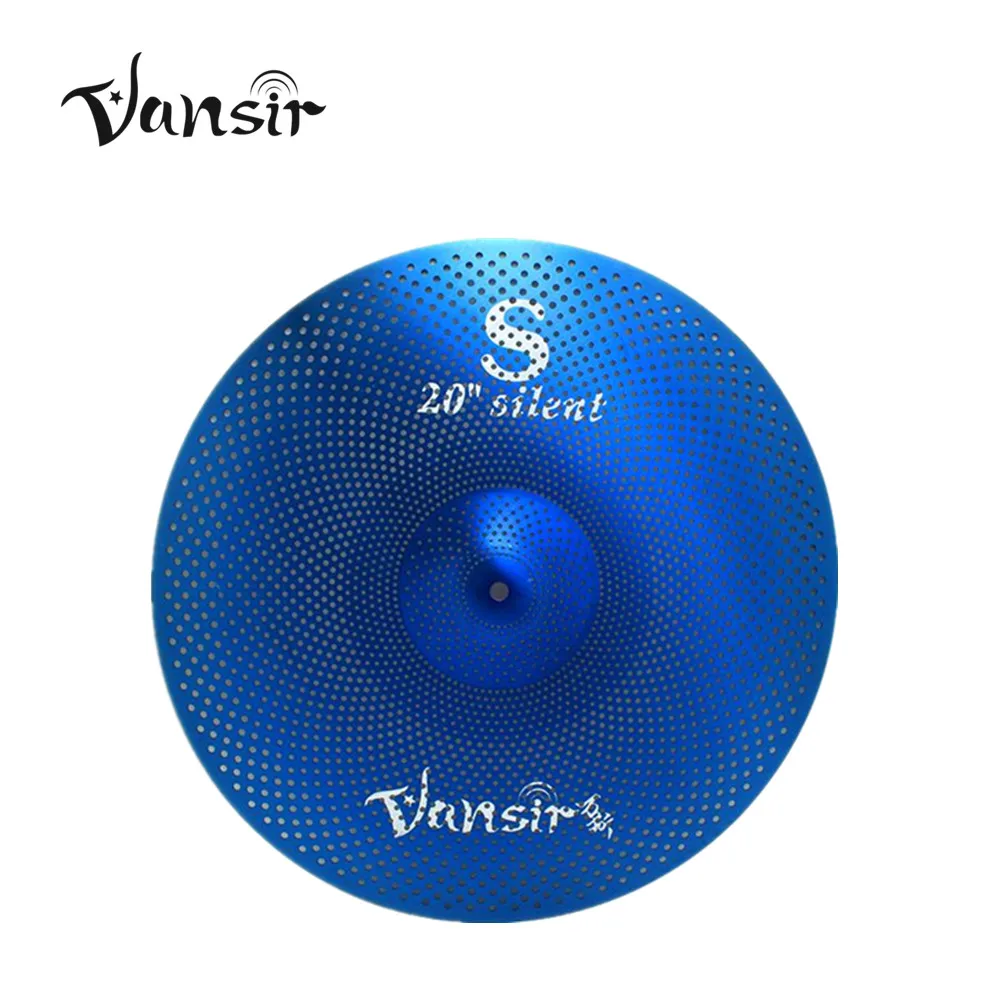 Vansir 20" Ride High Quality Mute Cymbals Practice Cymbals Percussion Musical Instrument Blue