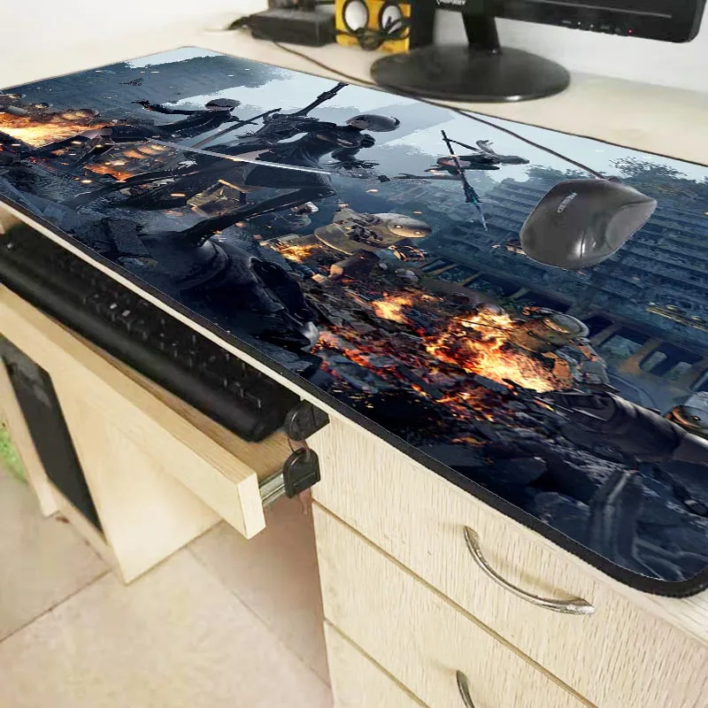 Mairuige 90x40 см скоростной большой коврик для мыши моющийся игровой большой коврик для мыши настольная Подушка Аниме NieR Automata клавиатура Настольный коврик