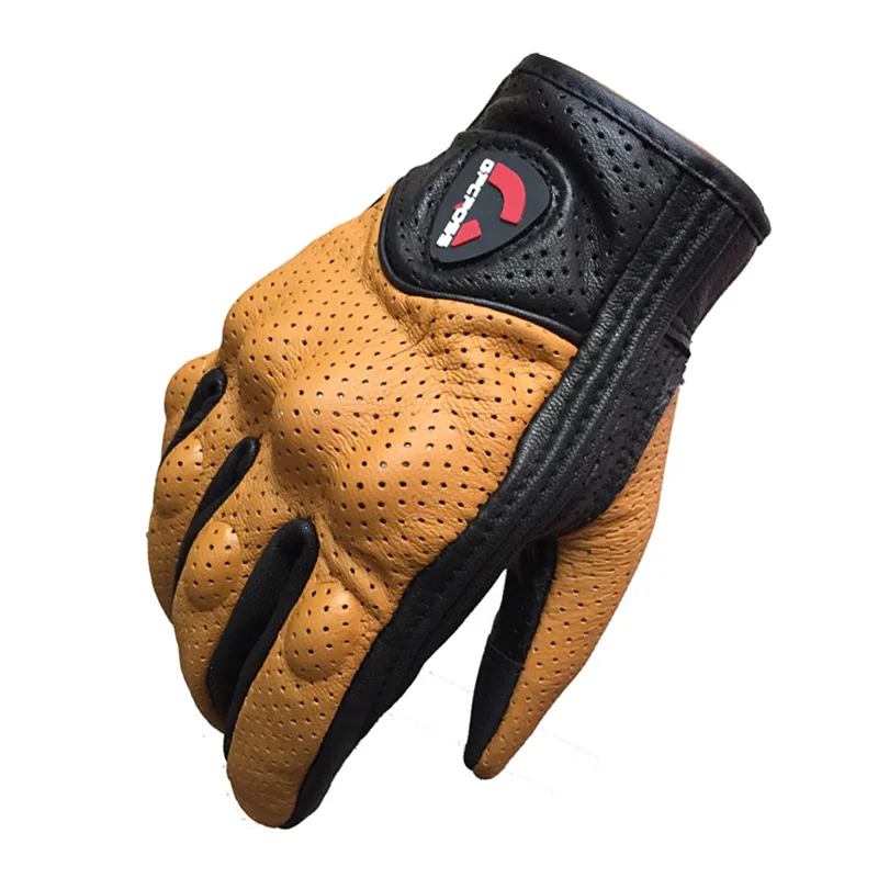 GPCROSS Ретро мотоциклетные перчатки из натуральной кожи для мотокросса Guantes Moto внедорожные перчатки для мужчин и женщин - Цвет: Model 4