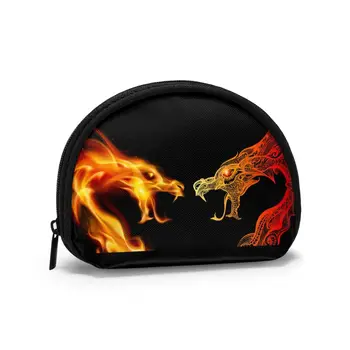 

2020 Man Women Smart Wallet Business Card Wallet Credit Business Mini Card Wallet Two Fire Dragon Heads