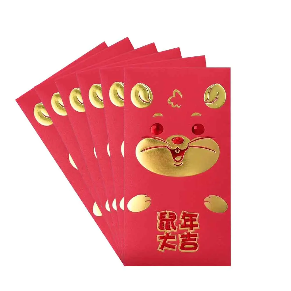 

30pcs Rat Packet Paper 2020 Chinese New Year Red Envelopes Gift Traditional Accessories Spring Festival Cute Cartoon Lucky
