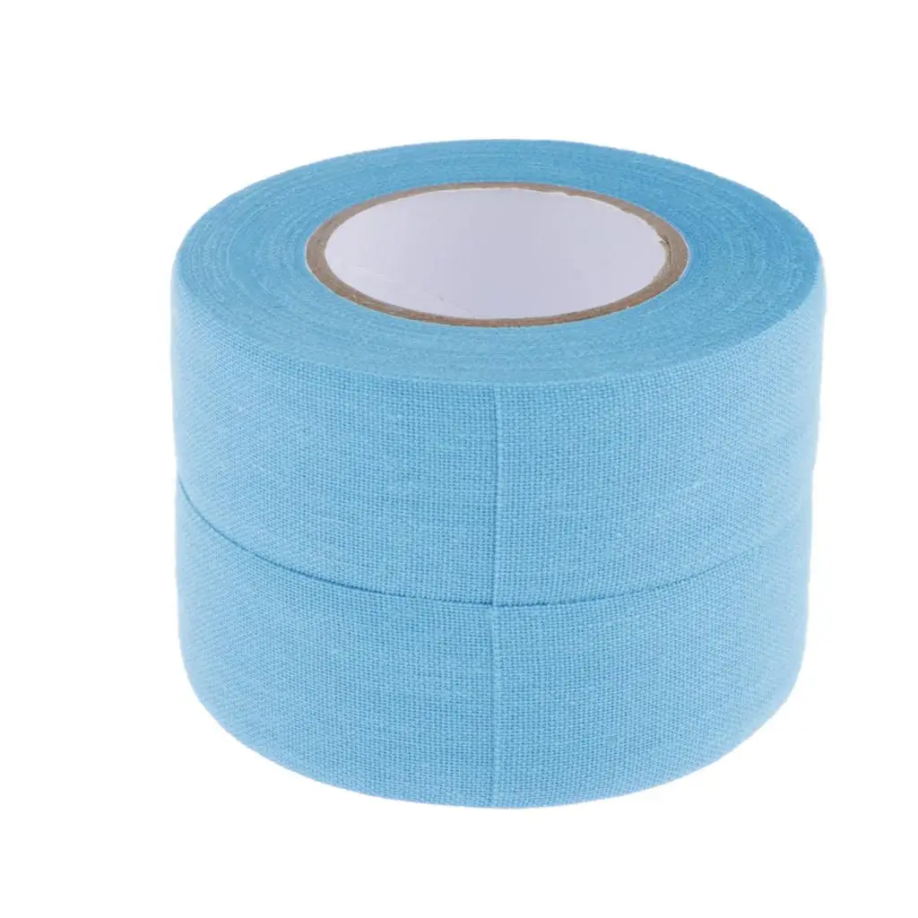 2 Rolls Cotton Cloth Ice Hockey Tape Adhesive Sticky Wrap Protective Gear 1 inch x 11 yards (Wide x Long)