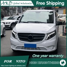 Фары для автомобиля Benz VITO 2013- DRL дневные ходовые огни головная лампа светодиодный Биксеноновая лампа Противотуманные фары тюнинг автомобильные аксессуары