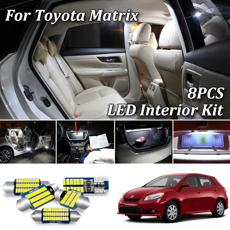 8 шт. без ошибок белый Canbus для Toyota Matrix светодиодный внутренний купольный