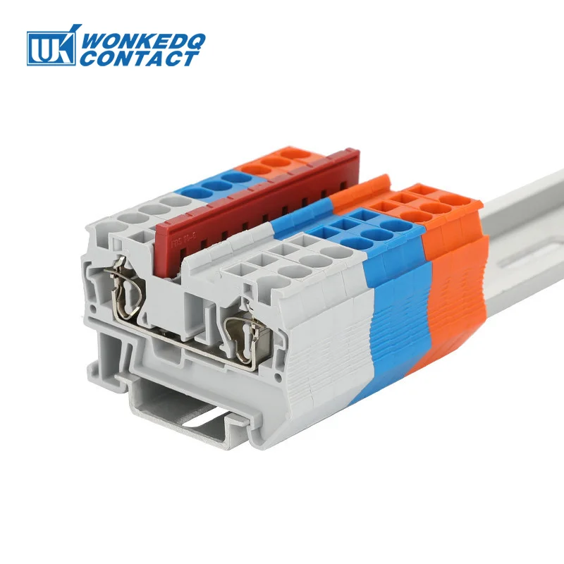 FBS 10-6 Jumper 2/3/4/5/10 Contacts PT4 ST4 Din Terminal Block Wire Connector Plug-In Bridge FBS2/FBS3/FBS4/FBS5-6 FBS10-6 1Pc din rail terminal block,jumper bridge,wire connectors