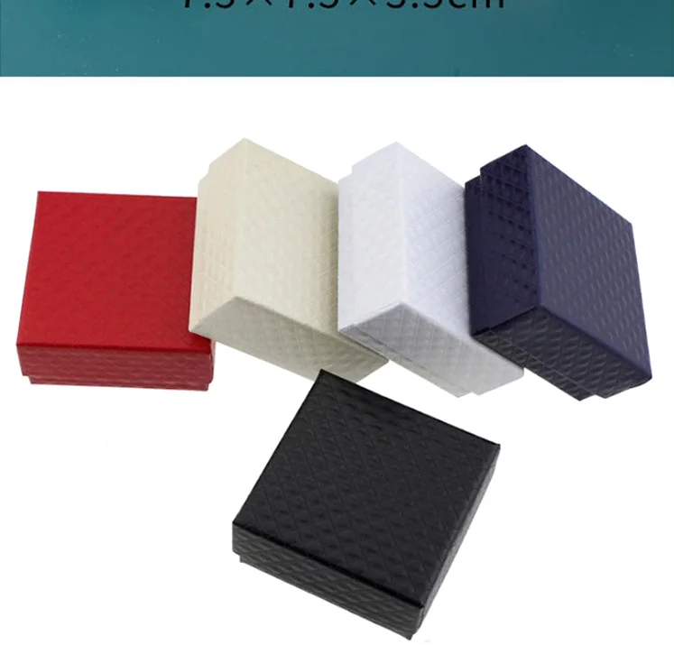 Square Jewelry Organizer Box For Earrings Necklace Bracelet Display Gift Box Holder Packaging Cardboard Boxes Black 7.5x7.5