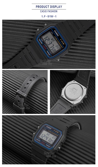 Wristwatch Unisex Casio  Casio F91w Watch Steel - Casio Watch Men Top Set  Military - Aliexpress