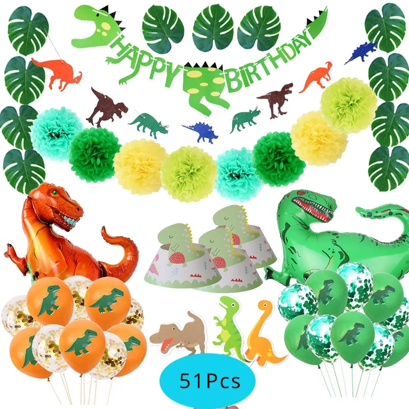 Динозавр тема Торт Топперы динозавры праздничные обертки для кексов С Днем Рождения украшения для детей Сувениры Торт флаг детский душ