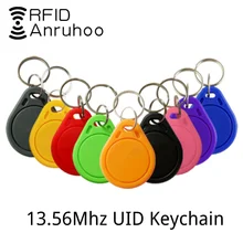 100 adet 13.56MHZ 1K S50 teksir kopya etiketi 0 blok yeniden yazılabilir kopya anahtar Fob RFID erişim kontrolü klon rozeti NFC akıllı çip
