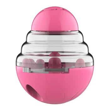 

Feeding Dispenser With Holes Pet Toy Automatic Leaking Ball Adjustable Training Shaking Food Slow Eat Kill Time Dog Puppy Round