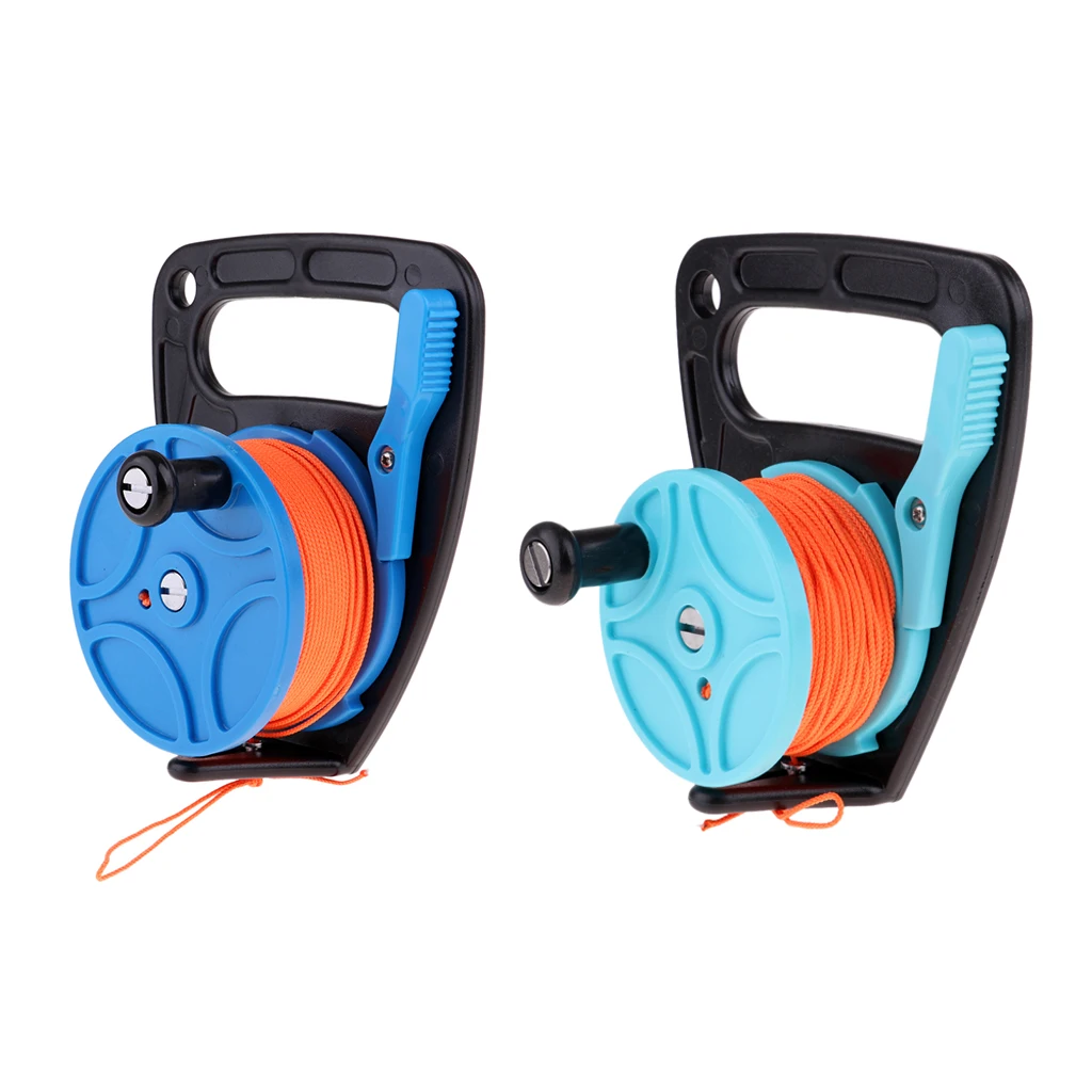 Акваланг SMB Wreck Dive Reel Tech Spool& Thumb Stopper, 46m+ 83m Orange Line