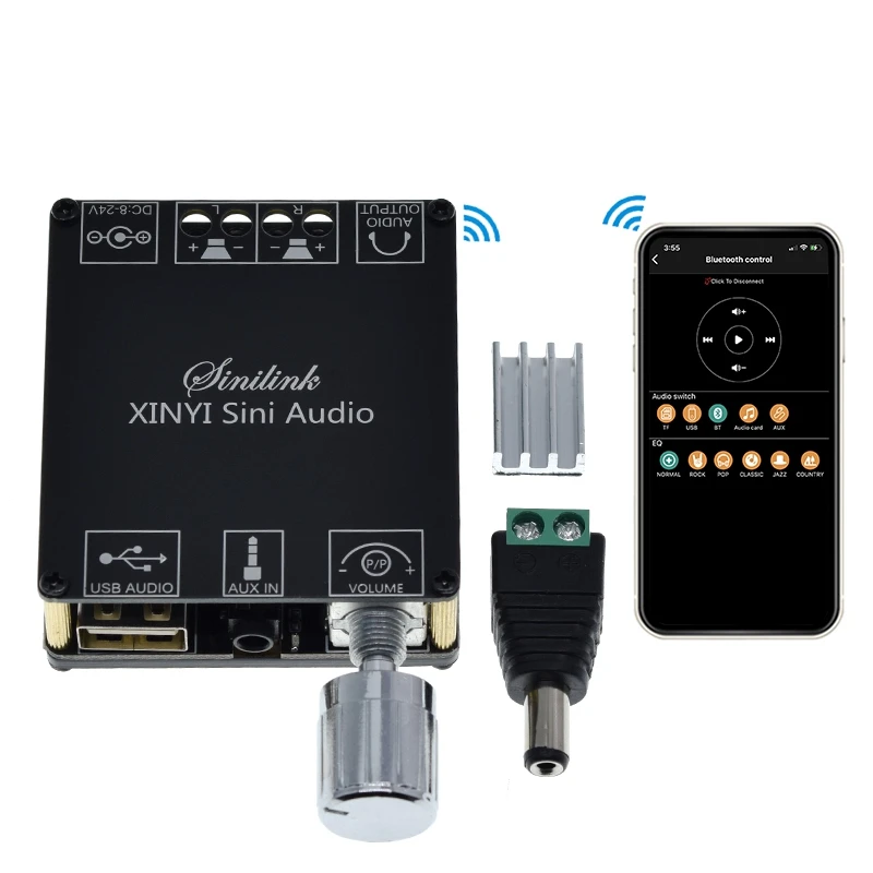 MINI 50Wx2 Bluetooth 5,0 Audio Digital Power verstärker Stereo bord Bluetooth Amp Amplificador 3,5 MM USB APP C50L – Detail 12