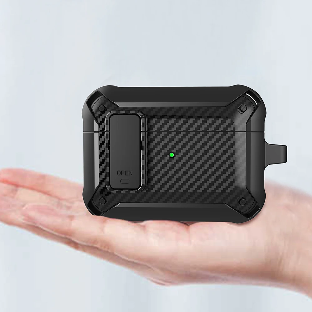 Funda Con Llavero Spigen Rugged Armor AirPods Pro 2 Gen 2022