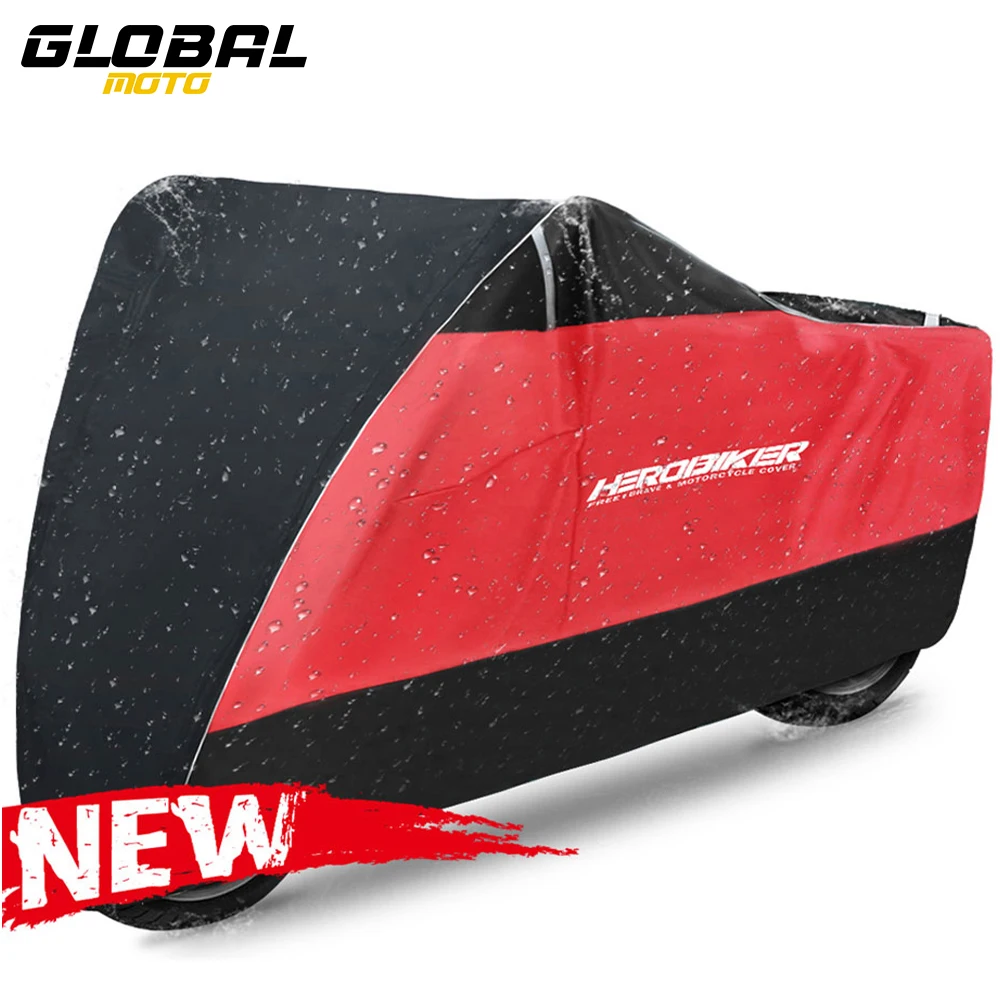 Motorcycle Cover Bike All Season Waterproof Dustproof UV Protective Outdoor Indoor Moto Scooter Motorbike Rain Red Cover motorcycle cover