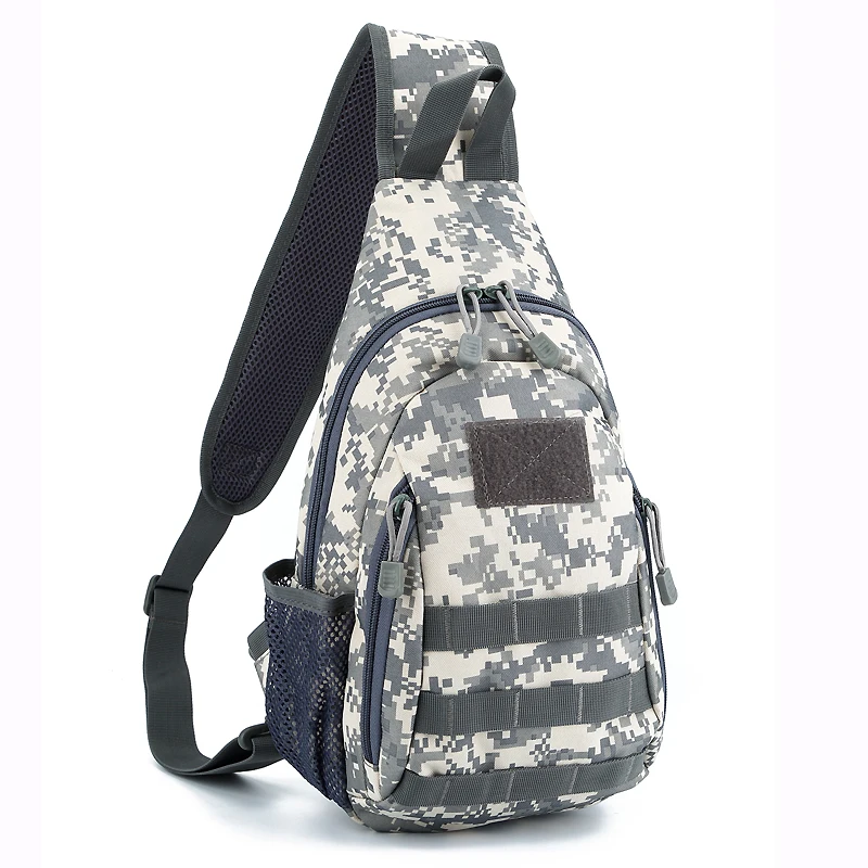 Серый tactical shoulder bags schoudertas camouflage chest bag for men sling pack bandolera hombre phone bag tasjes man crossbody bags - Цвет: Серый