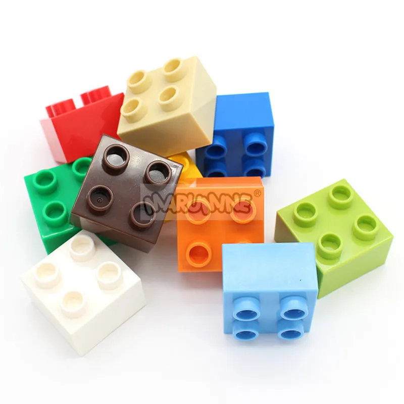 Кубик Duplo MARUMINE 2x2 в горошек Классический конструктор 50 шт. развивающая техника