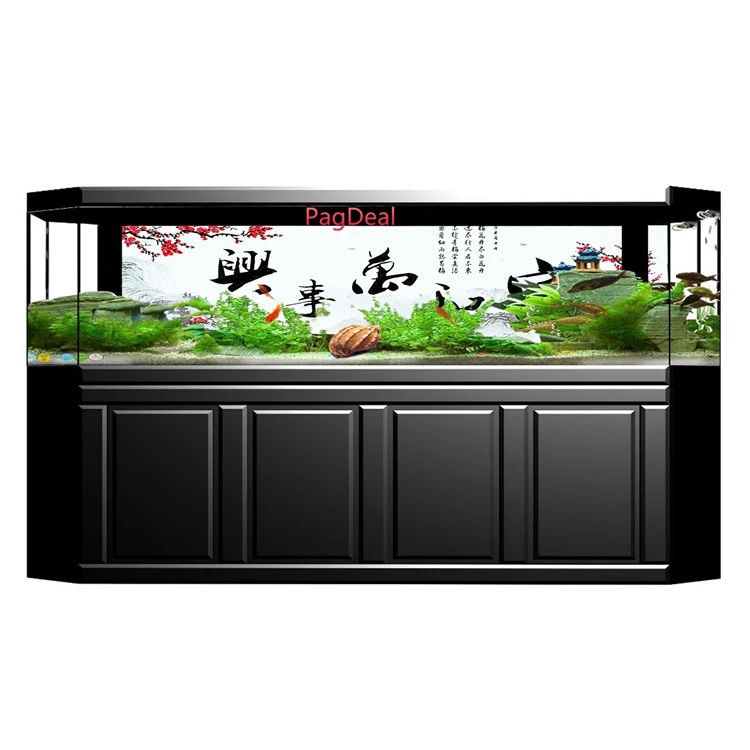 

Custom Size Large Aquarium Background Poster With Self-Adhesive High Definition Chinese PVC Fish Tank Picture Decoration Sticker