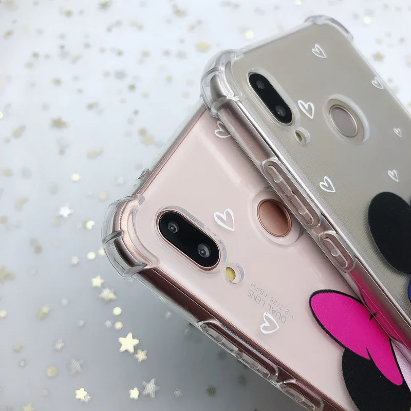 Противоударный мягкий чехол с мультяшным рисунком Микки и Минни для Xiaomi 9 9T CC9 SE 8 lite Прозрачный чехол для Redmi 7A K20 Note 7 Pro Go