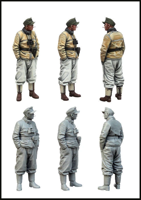 1/35 масштаб неокрашенные смолы фигура Panzer Crewman GK | Игрушки и хобби