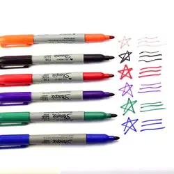 Горячая 6 шт./компл. 6 цветов тату ручка Перманентный маркеры чудесный экологичный маркер ручка шариковая тонкая точка Перманентный Маркер