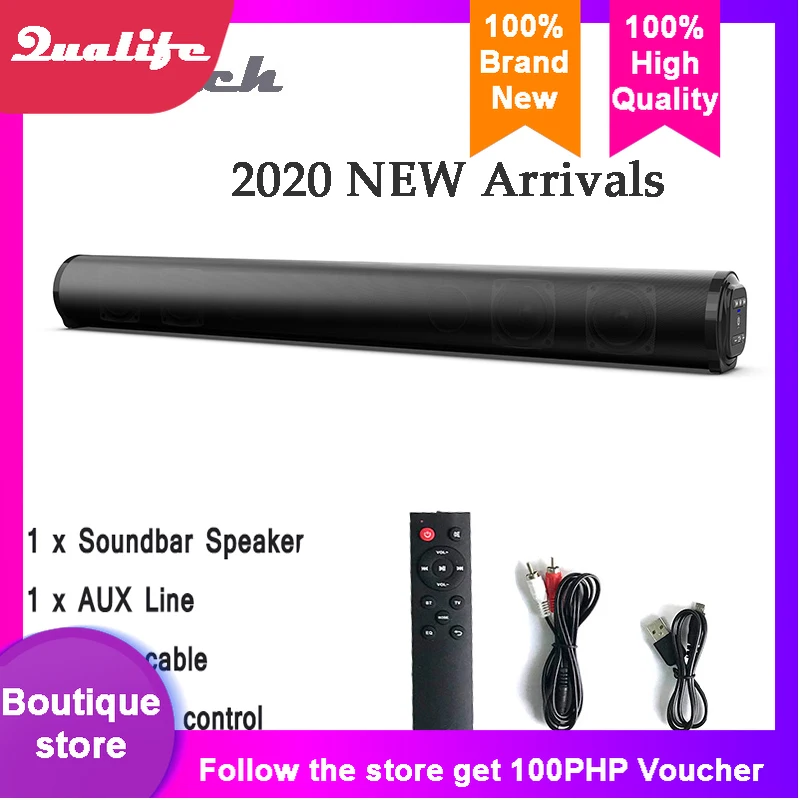 BS-10 Soundbar TV Home Theater With Subwoofer Remote Control System 40W Wireless Bluetooth Speaker Cable For PC | Электроника