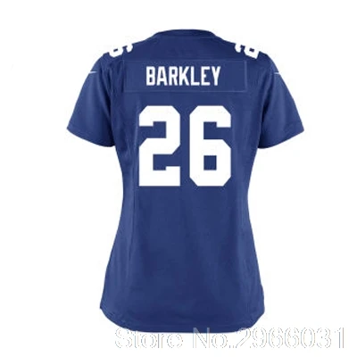 Мужской сшитый Saquon Barkley#26 Королевский проект первый круглый выбор игры Джерси Нью-Йорк - Цвет: women0