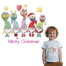 Рождество на заказ патч железа на футболке платья термостикер патч Diy тепла для переноса на одежду аксессуар моющийся